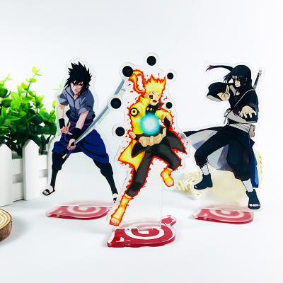 China Japan Customized Anime Ninja Acrylic Stand Figure Sasuke Kakashi Japanese Model Plate Decoration Toy Gift for sale