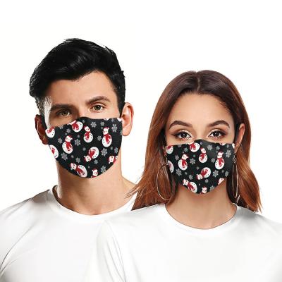 China Christmas Unisex Adult MaskFace Black FaceMasks Comfortable Breathable Reusable Washable Cotton Personality for sale