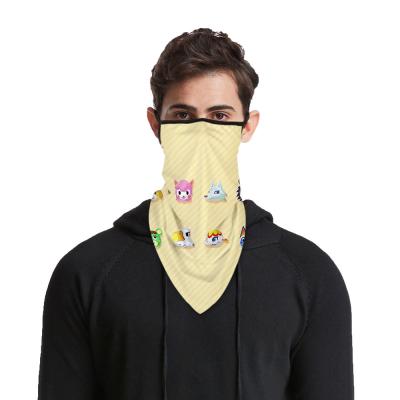 China Cotton Women Men 3D Printing Animal Crossing FaceMask Scarf for sale