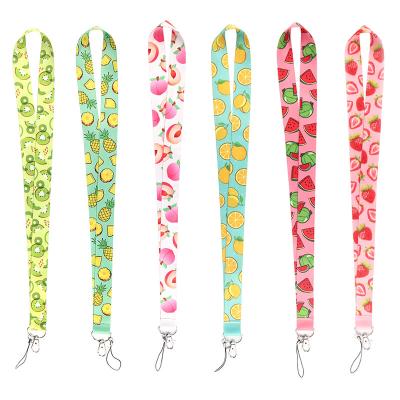 China Hot Gift Fruit Lanyard For Keys Strawberry Kiwi Fruit Phone Strap Pineapple ID Badge Holder Fashion Cute Gift for sale