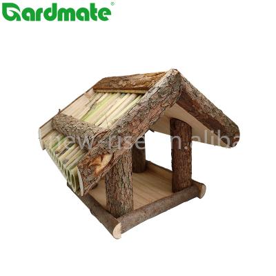 China CLASSIC Wooden Bird House Wooden Bird Feeder Hanging Wooden Outdoor Wild Bird Table Feeder for sale