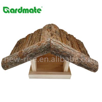 China Traditional Wooden Hotel House Wooden Bird Nest Bird Nest Box Natural Wooden Wild Wooden Hanging House for Birds for sale