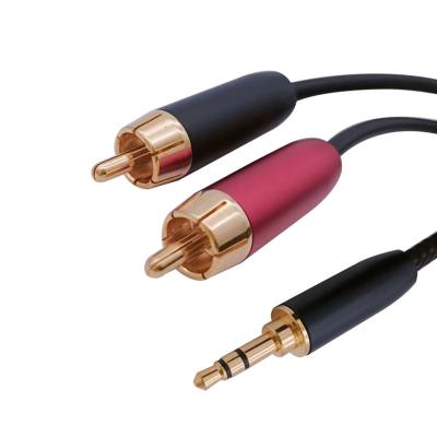 China IOS Nylon Customized Accept Audio Cable For Car DVD Computer or CD Player 30AWG RCA Bare Copper Audio Cable for sale