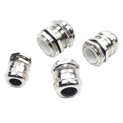 China M25*1.5 Metal Cable Gland Brass Nickel Plated Brass Cable Fixing IP68 Common Sealing Common For 13-18mm for sale