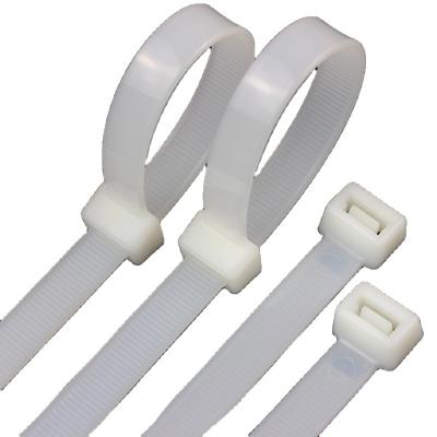 China Plastic Buckle Wire Fasten Tension Belt 100Pcs 8*400mm PA66 Cable Tie Wrap Nylon Zipper Organizer Strap for sale