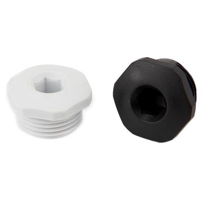 China NPT1/2 NPT3/4 Plug Nylon Waterproof American Thread Plugs 1 Inch Hole Hexagon Socket DN20 DN25 Plastic Caps for sale