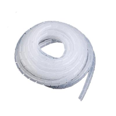 China Plastic PE Coil Tube 4-30mm Two Colors Cable Organizer Cable Protection Sleeve Spiral Wrapping Tube for sale