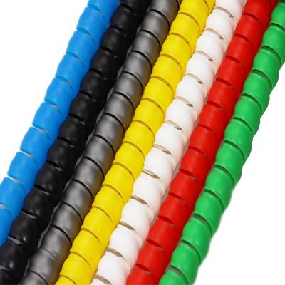 China Wire Plastic Organizer 12mm PP Winding Cable Protection Sleeve Wear Resistant Spiral Wrap Tube Wear Resistant for sale