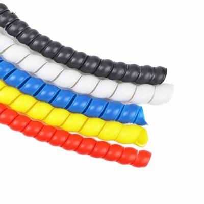 China PP Winding Tube 16mm Wire Organizer Pipe Cable Sleeve Protector Plastic Spiral Wrapping Tube Wear Resistant Spiral Coiled Tube for sale