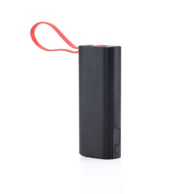 China Built-in 5000 mAh fast charging support cable power bank 10000 mAh large capacity mobile LED flashlight power customization for sale