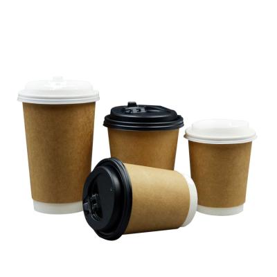 China Disposable Kraft Paper Double Disposable Wallpaper Cup for sale