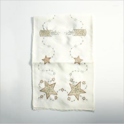 China Europe Embroidered Christmas Table Cloth Christmas Table Flag 85*85cm Table Decoration for sale