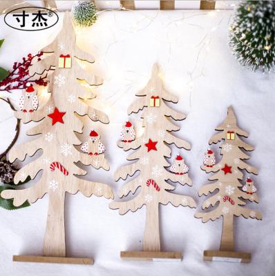 China Home Decoration Christmas Supplies Wooden Christmas Tree Ornaments for sale