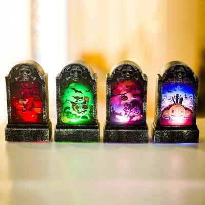 China 2019 Grave PVC Halloween Decoration New Monument Activated Led Ornament For Halloween for sale