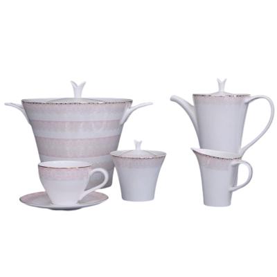 China Viable Porcelain Handmade Ceramic Chinese High Quality Tea Cup Sets Creative Wholesale Balcony Luxury Tea Set for sale