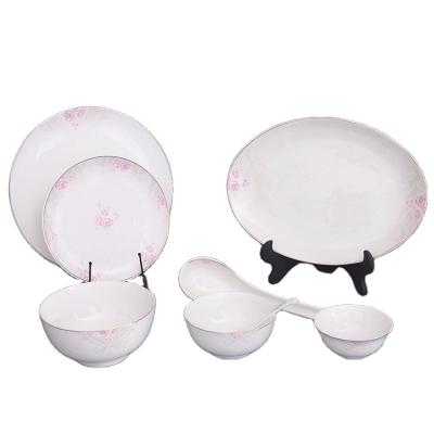 China Four seasons 33pcs bone china viable fine dinner set with gold design polyfoam packing for india market for sale