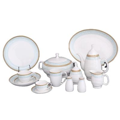 China Color Box Bone China Dinner Set Viable Packing Western Logo Style Time Room Modern Porcelain Customized Ceramic Technique for sale