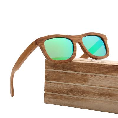 China Custom Made Handmade Wooden Bamboo Lightweight Vibraphone Summer Style Polarized Lens Bamboo Logo Sunglasses Case for sale