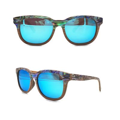 China Spring Wooden Hinge Fashion Sunglasses Vintage Seashell Layered Optical Frame for sale