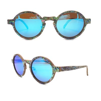 China Fashion Sun Glasses Abalone Shell Dropshipping Bamboo Wooden Natural Sunglasses for sale