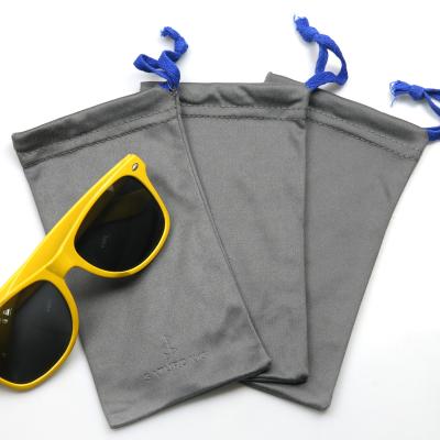 China White Microfiber Sunglasses Bag Logo Sunglasses Pouches Lightweight Custom Logo Eyewear for sale