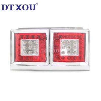 China Waterproof Type Long Life Tail Light 24v Led Three Color Truck Sign Light Warning Light Brake Stop Lamp for sale