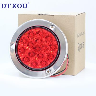 China Auto Tail Lamp Truck LED Rear Tail Light Red round trailer Stop light Tail Turn signal light for sale