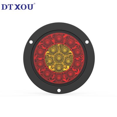 China Truck/Van/Trailer 24v Led 4 Inch Round Tail Light Replace/Repair with Rubber Grommet for sale