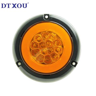 China New Products 2021 12v 24v Truck Tail Light Waterproof Round 4 Inch Led Tail Lights For Trucks Trailers for sale