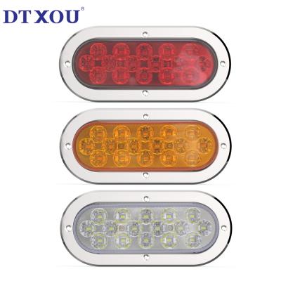 China Semi Truck Lights Dot Approved 6 Inch Oval The Truck Tail Light Clearance Lights For Trucks 24v 12v for sale