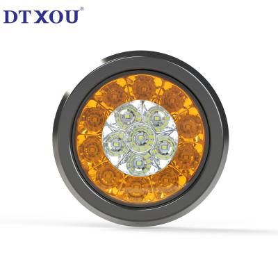 China Led Truck Light Stop Reversing multiColor Truck Tail Light 4 Inch Round Led Truck Lighting for sale