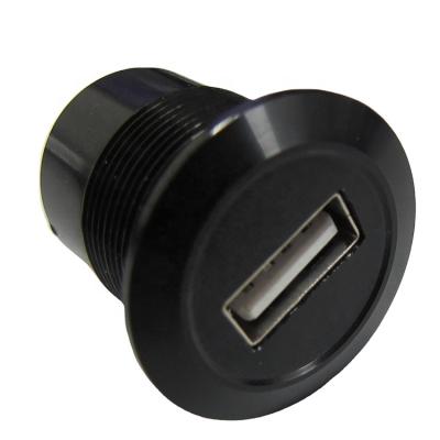 China USB Plug Export To USA And Europe 22mm Panel Mounted USB2.0 A Female To USB A Female Connector for sale