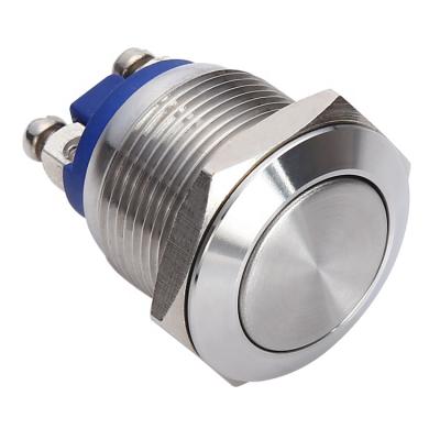 China Hot-sale GQ19F-10/S 1NO high quality momentary screw terminal metal push button switch from industry/household/etc. for sale