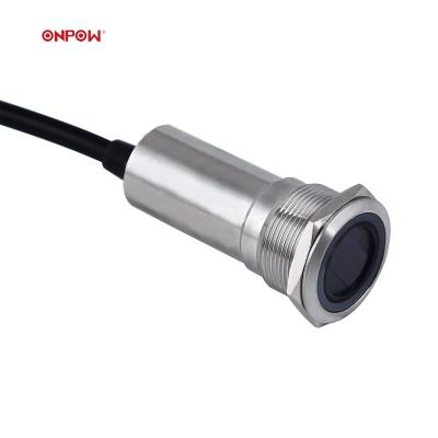 China New products 1NO in 2021! ONPOW92 touchless switch 22mm metal sensor touchless push button switch for sale