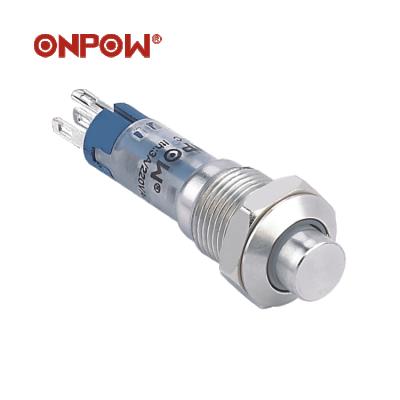 China New Type Lock! GQ10-K Momentary anti vandal 10mm illumniated metal push button switch (CE, ROHS) ONPOW for sale