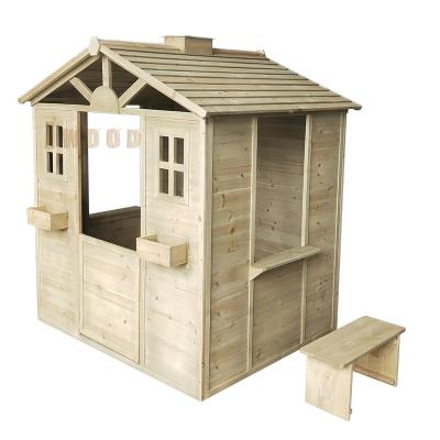 China Easily Assembled Discovery Sweetwater All Wood Cedar Wooden Playhouse Children's Playhouse with Wide Window for sale