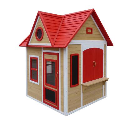 China Easily Assembled Wooden Castle Playhouse For Kids for sale