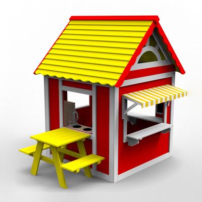 China Factory Direct Selling Easily Assembled Wooden Playhouse For Kids for sale