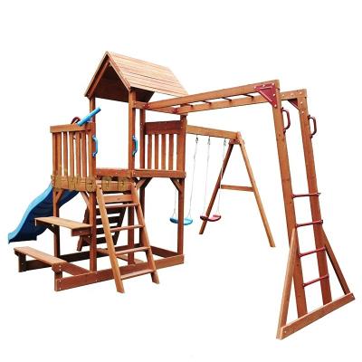 China Outdoor Sport Game Kids Play Swing Set With Slide for sale