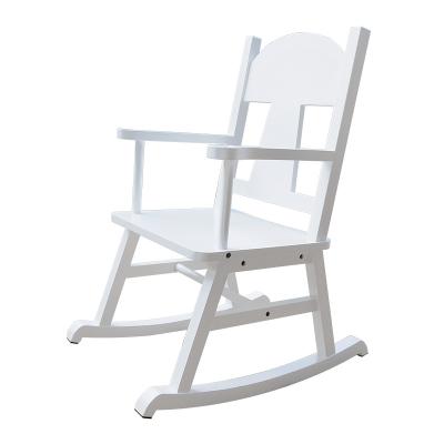 China White ROCKING CHAIR Wooden Kids Rocking Chair Porch Rocker for sale