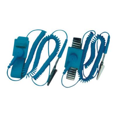 China Professional Electrical Equipment ESD Wrist Strap With Wire , Rubber And Alloy Material for sale