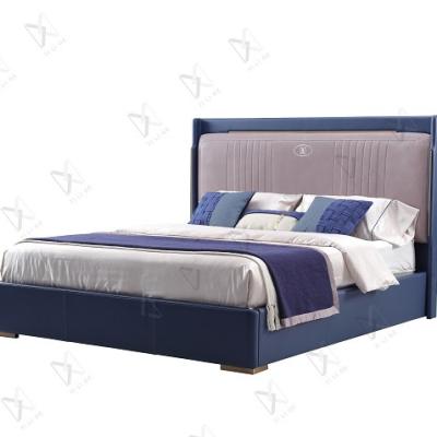 China Modern Design Soft Leather Light Luxury Leather Bed for sale