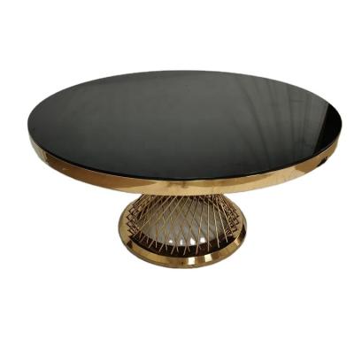 China (Other) Modern Luxury Adjustable Round Top Dining Table Coffee Table Marble Set for sale