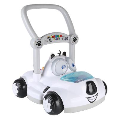 China Eco-Friendly Best Sell 8 Wheel Adjustable Multifunctional Child Foldable Infant Baby Walker White Low Price for sale