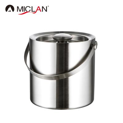 China Sustainable Double Wall Stainless Steel Beer Ice Bucket Wine Fridge for sale