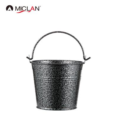 China Sustainable Mini Stainless Steel French Fries Bucket Chicken Wing Serving Bucket for sale