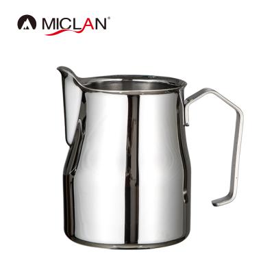 China Viable Stainless Steel Milk Frothing Pitcher Jug Espresso Coffee Milk Mugs Garland Cup Latte Jug Coffee for sale