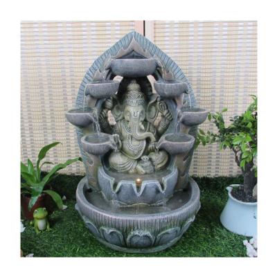 China Indoor Outdoor Decoration 4 Tier Garden/Office/Pot Shape Garden Outdoor Decoration Artificial Rock Water Fountain for sale