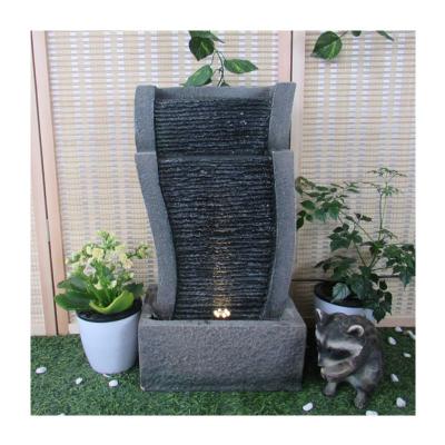 China Factory Made Zen Artificial Decor Desktop Statue Water Fountain Garden/Office/Indoor Indoor Outdoor Decoration with Light for sale