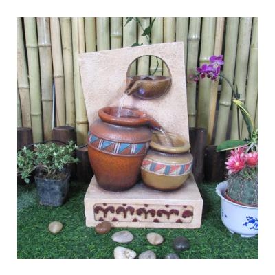 China Garden/Office/Indoor Outdoor Decoration 2022 Customized Meditation Rustic Home Office Barrel Tabletop Water Fountain For Sale for sale